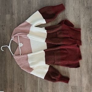 Open Front Long Cardigan